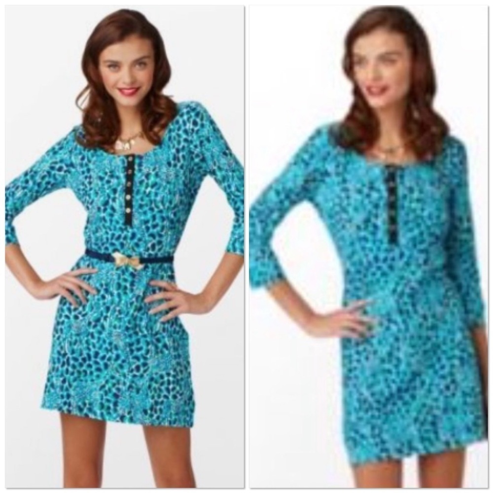 Lilly Pulitzer Caila dress Cyan Blue Gigi